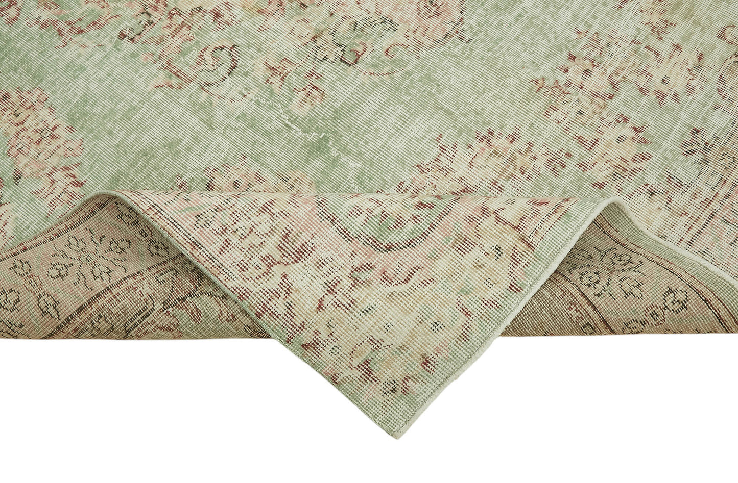 7x10 Hand-Knotted Turkish Vintage Rug - 47364