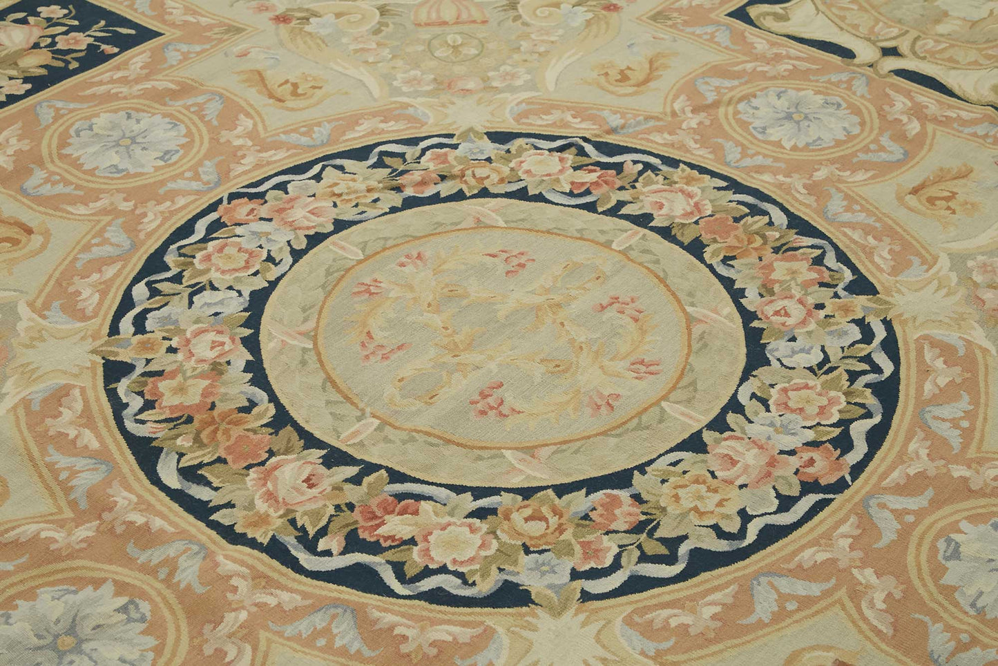 9x12 Floral Aubusson Kilim - 47368