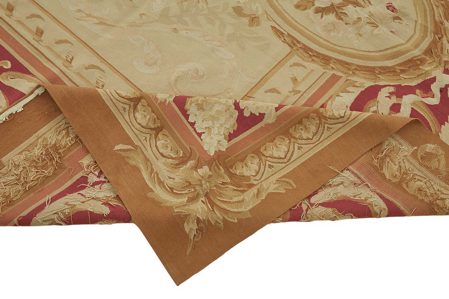 10x14 Floral Aubusson Kilim - 47369