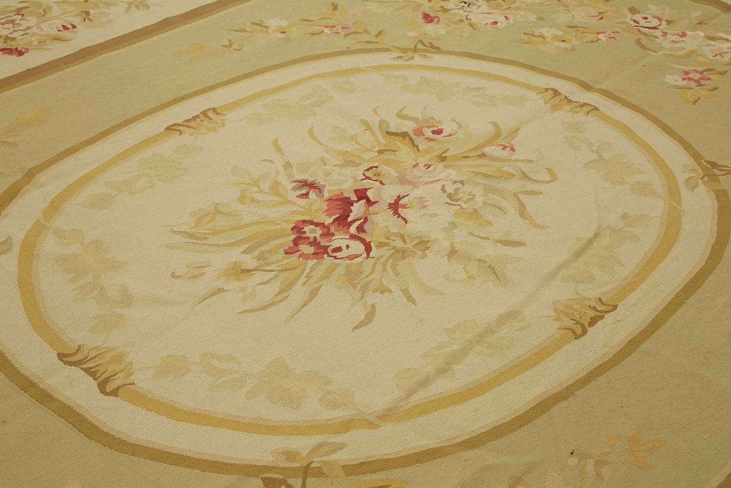 10x14 Floral Aubusson Kilim - 47370