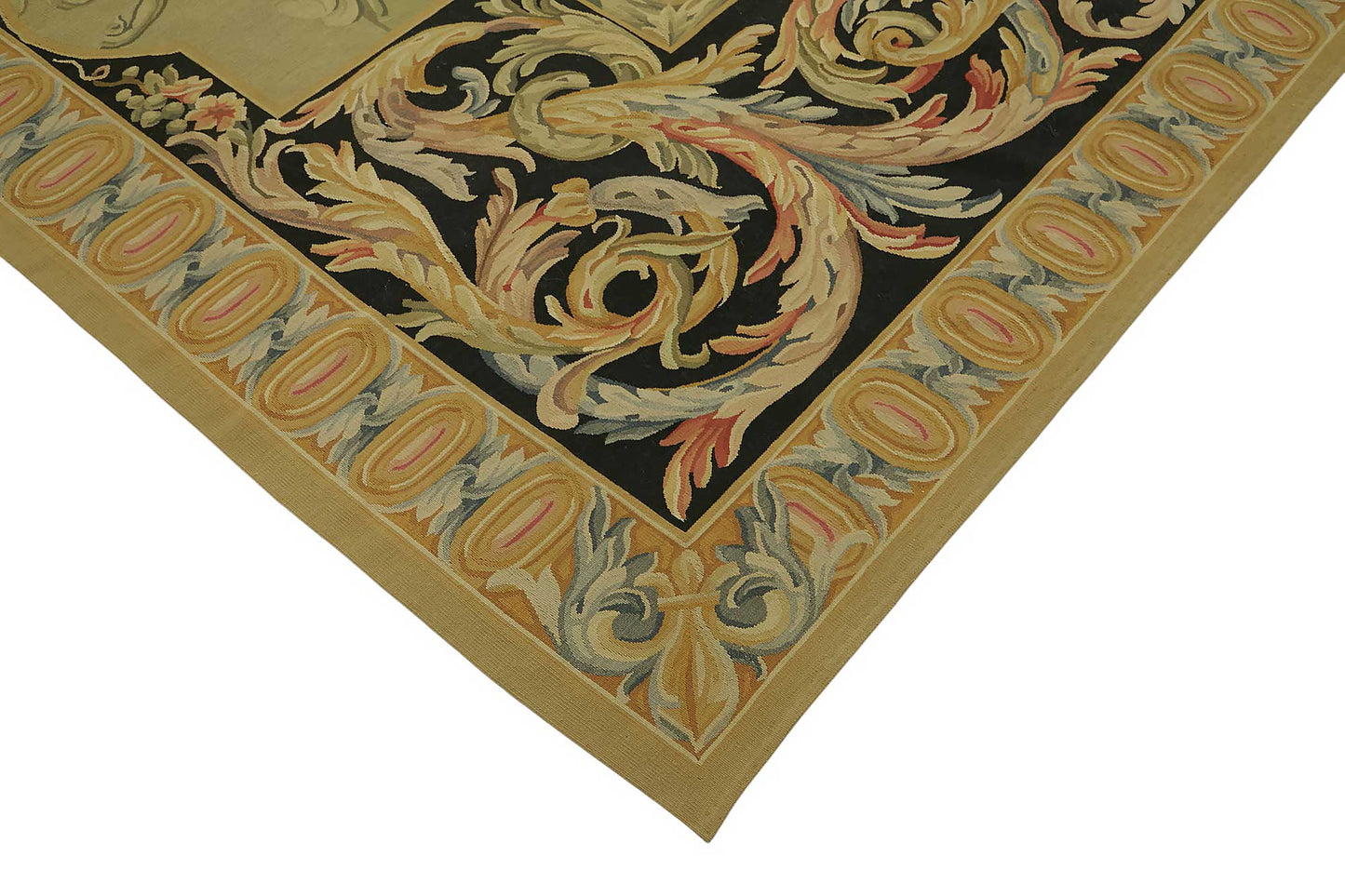 9x12 Floral Aubusson Kilim - 47372