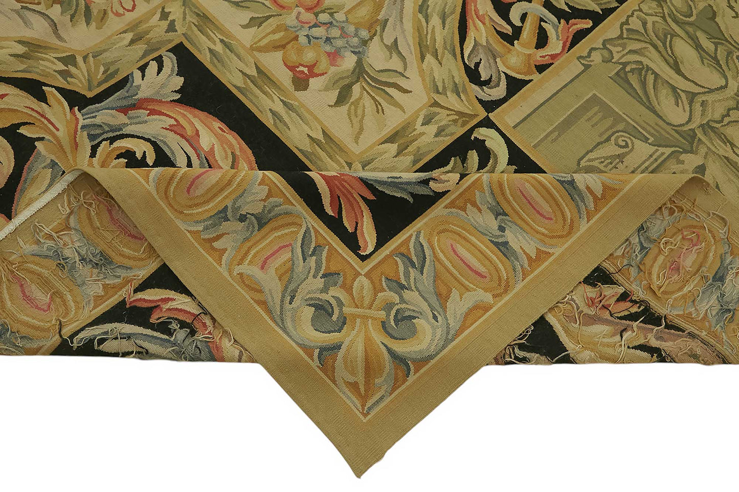 9x12 Floral Aubusson Kilim - 47372