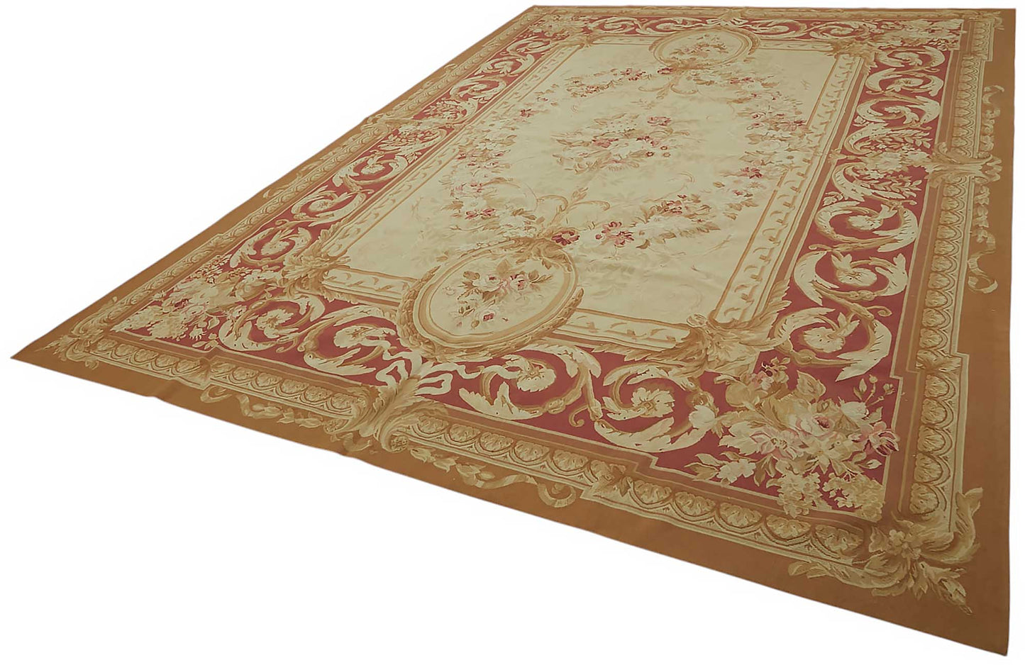 10x14 Floral Aubusson Kilim - 47373