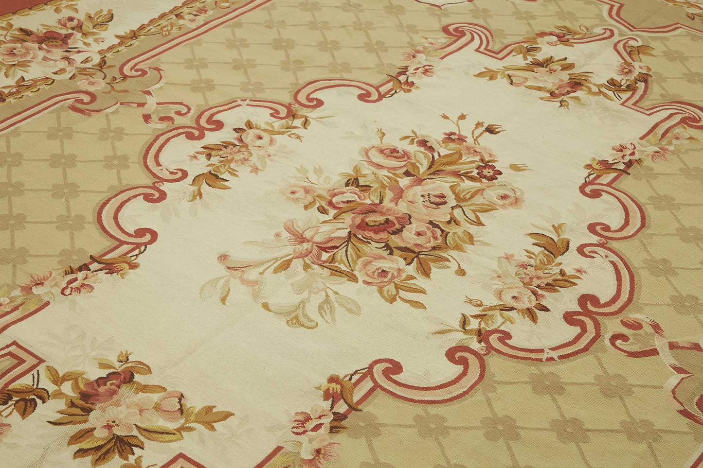 9x12 Floral Aubusson Kilim - 47374