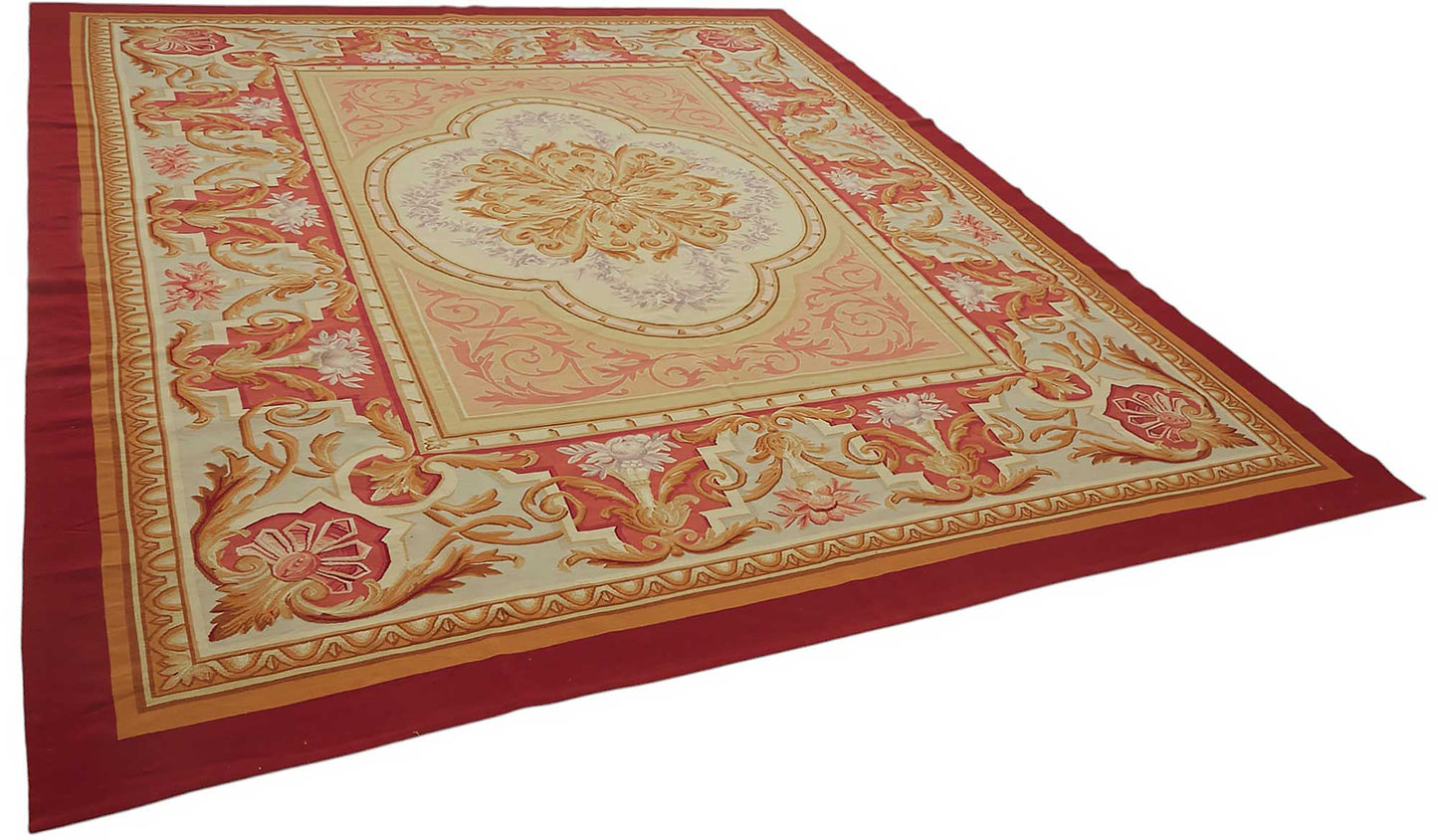 9x11 Floral Aubusson Kilim - 47377