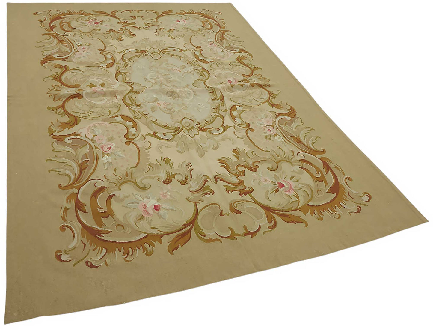 6x9 Floral Aubusson Kilim - 47380