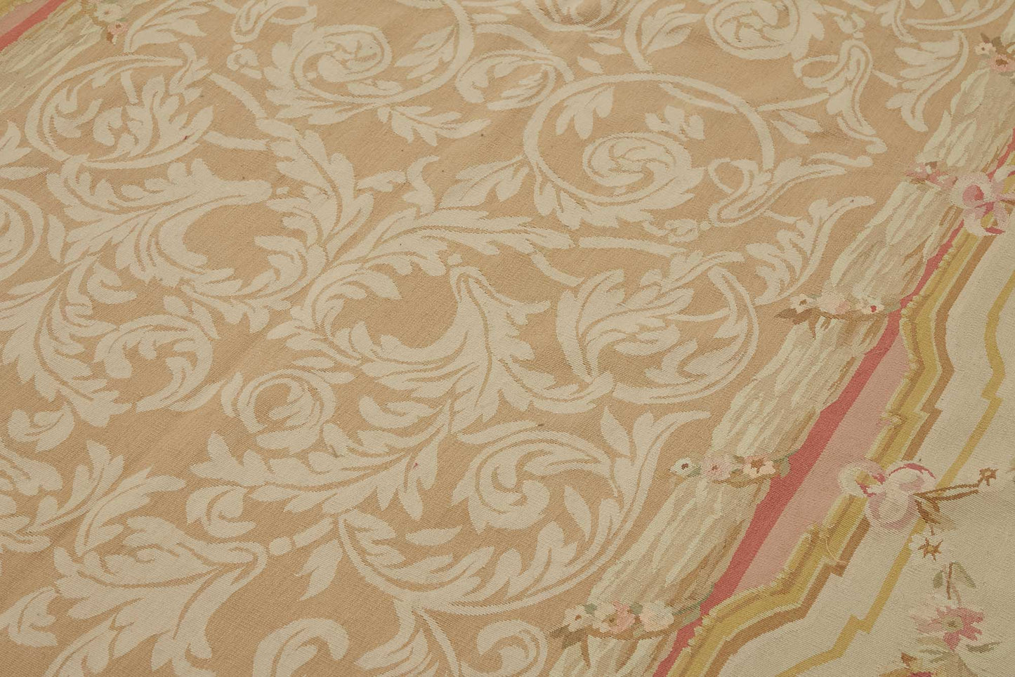 7x13 Floral Aubusson Kilim - 47382