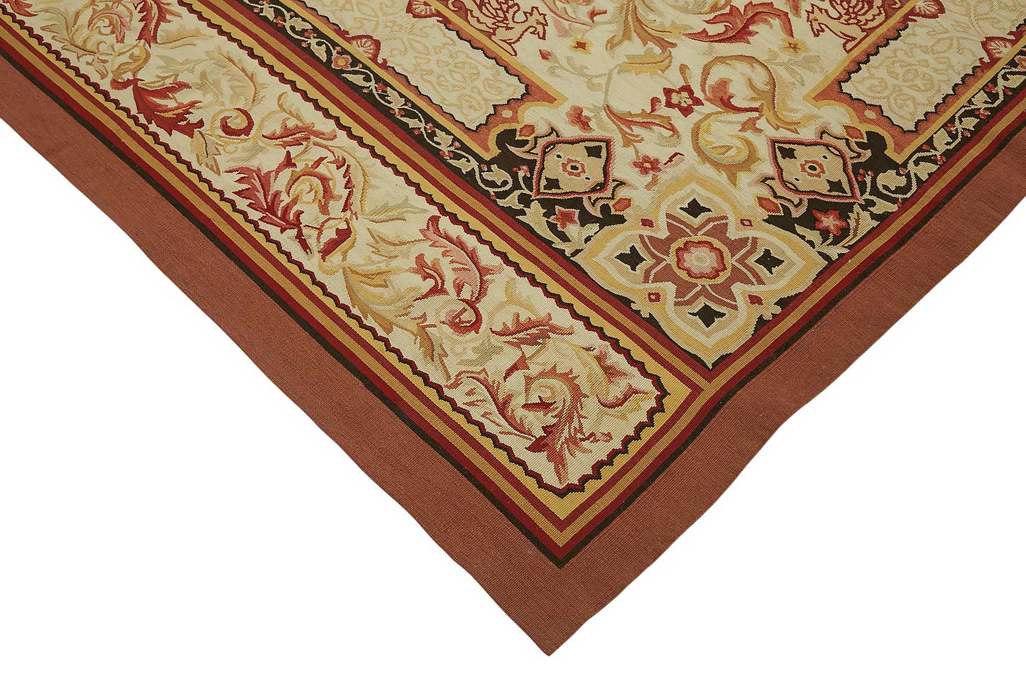 9x12 Floral Aubusson Kilim - 47383