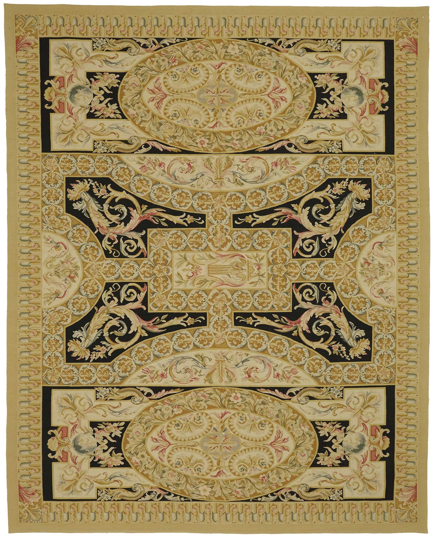 9x11 Floral Aubusson Kilim - 47386