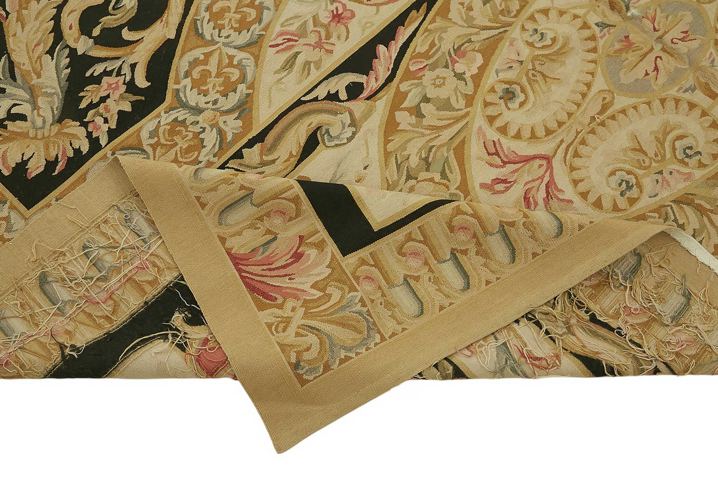 9x11 Floral Aubusson Kilim - 47386