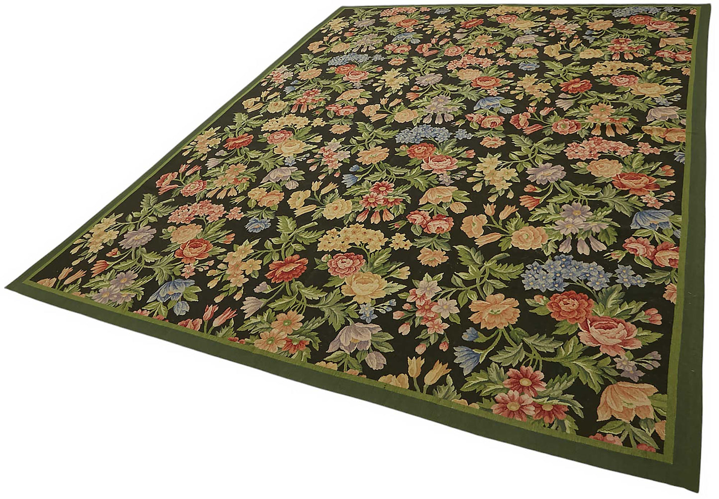 8x10 Floral Aubusson Kilim - 47388