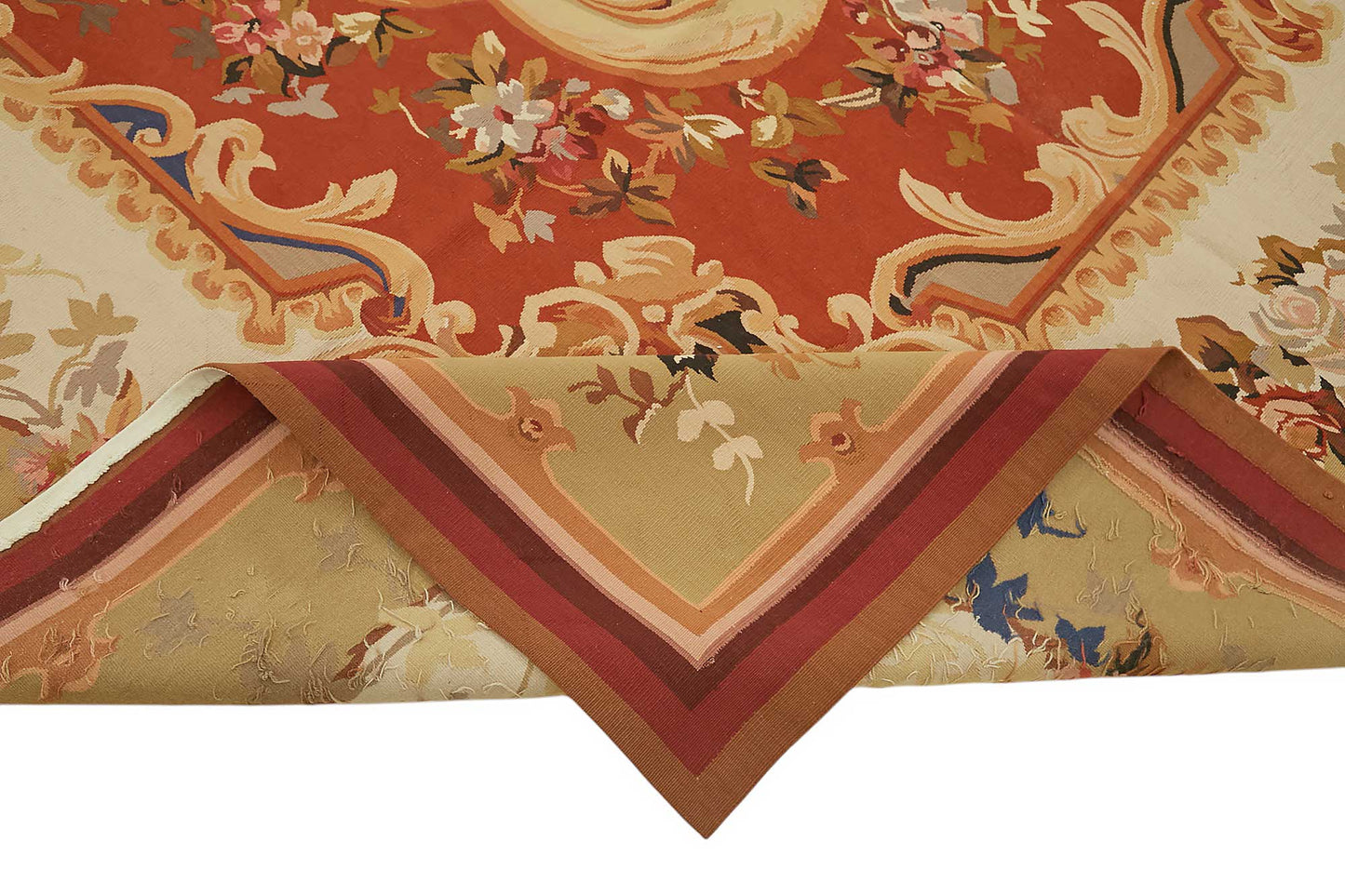 9x12 Floral Aubusson Kilim - 47390