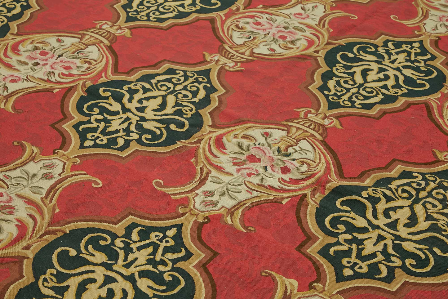 9x11 Floral Aubusson Kilim - 47392