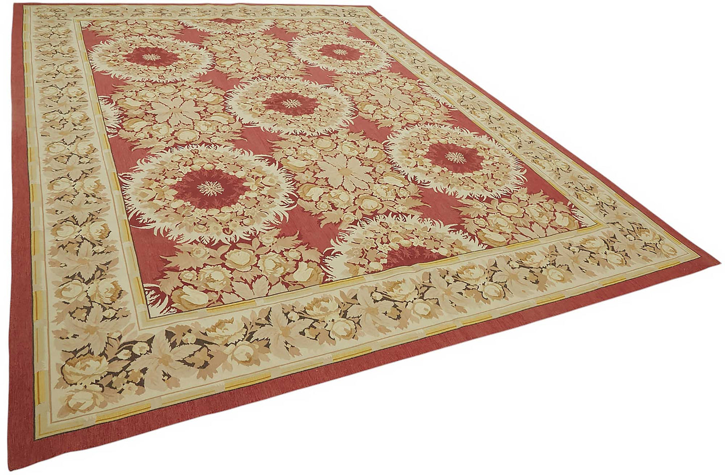 9x12 Floral Aubusson Kilim - 47393