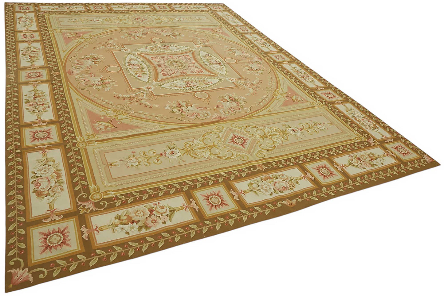 9x12 Floral Aubusson Kilim - 47396
