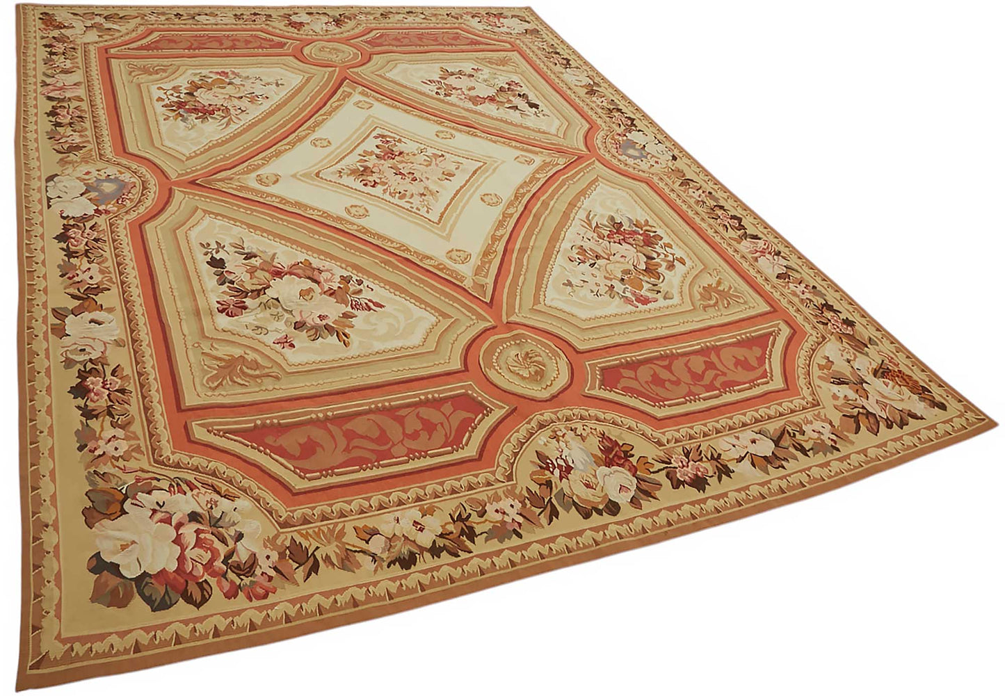 8x11 Floral Aubusson Kilim - 47407