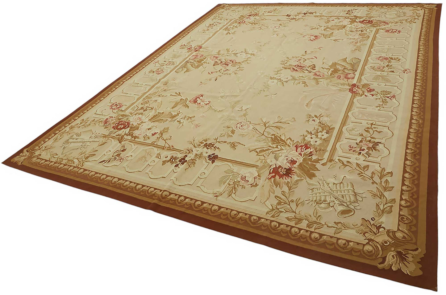 9x12 Floral Aubusson Kilim - 47410