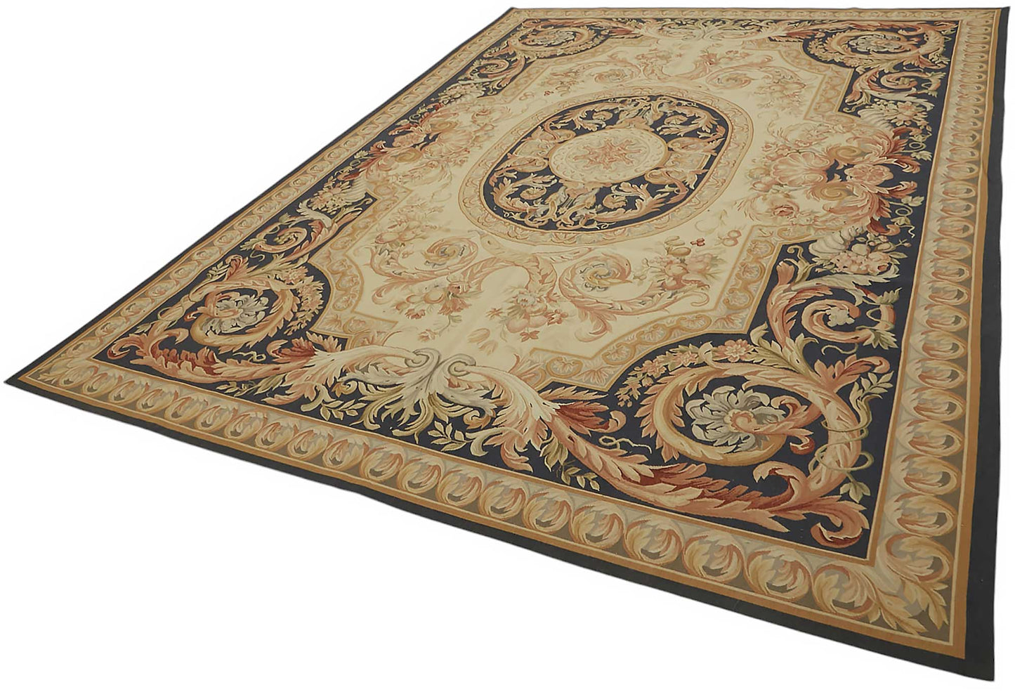 9x12 Floral Aubusson Kilim - 47415