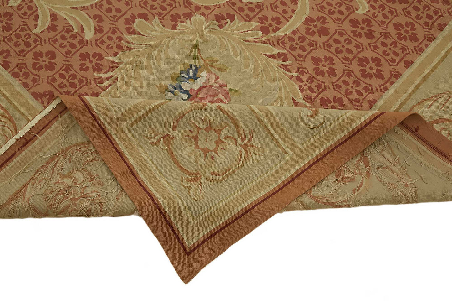 10x14 Floral Aubusson Kilim - 47417