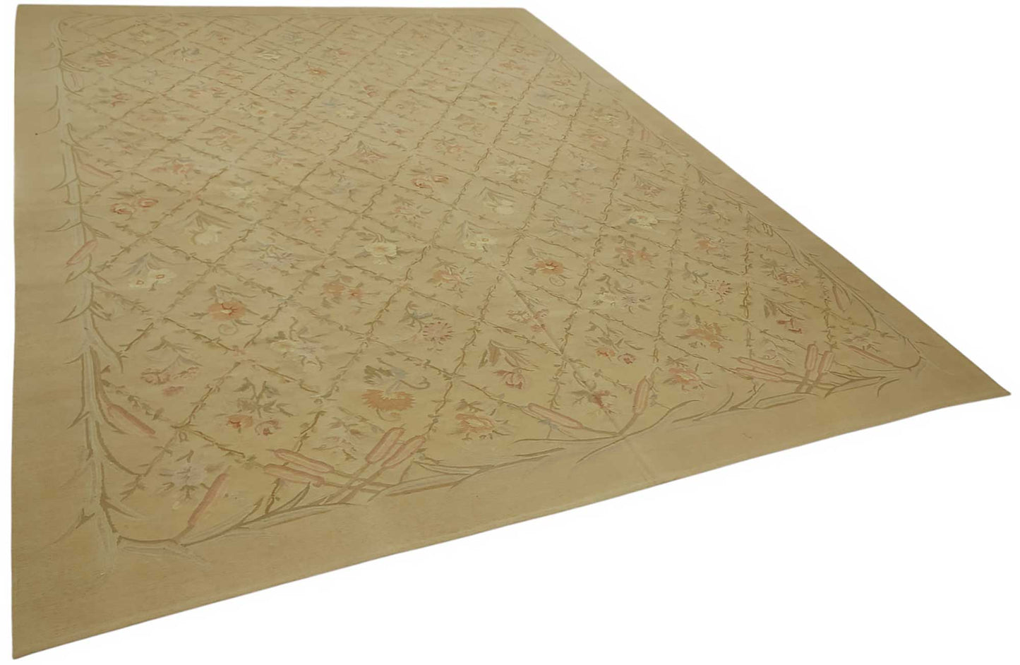 9x12 Floral Aubusson Kilim - 47418