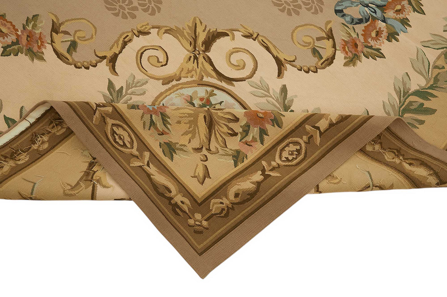 9x11 Floral Aubusson Kilim - 47419