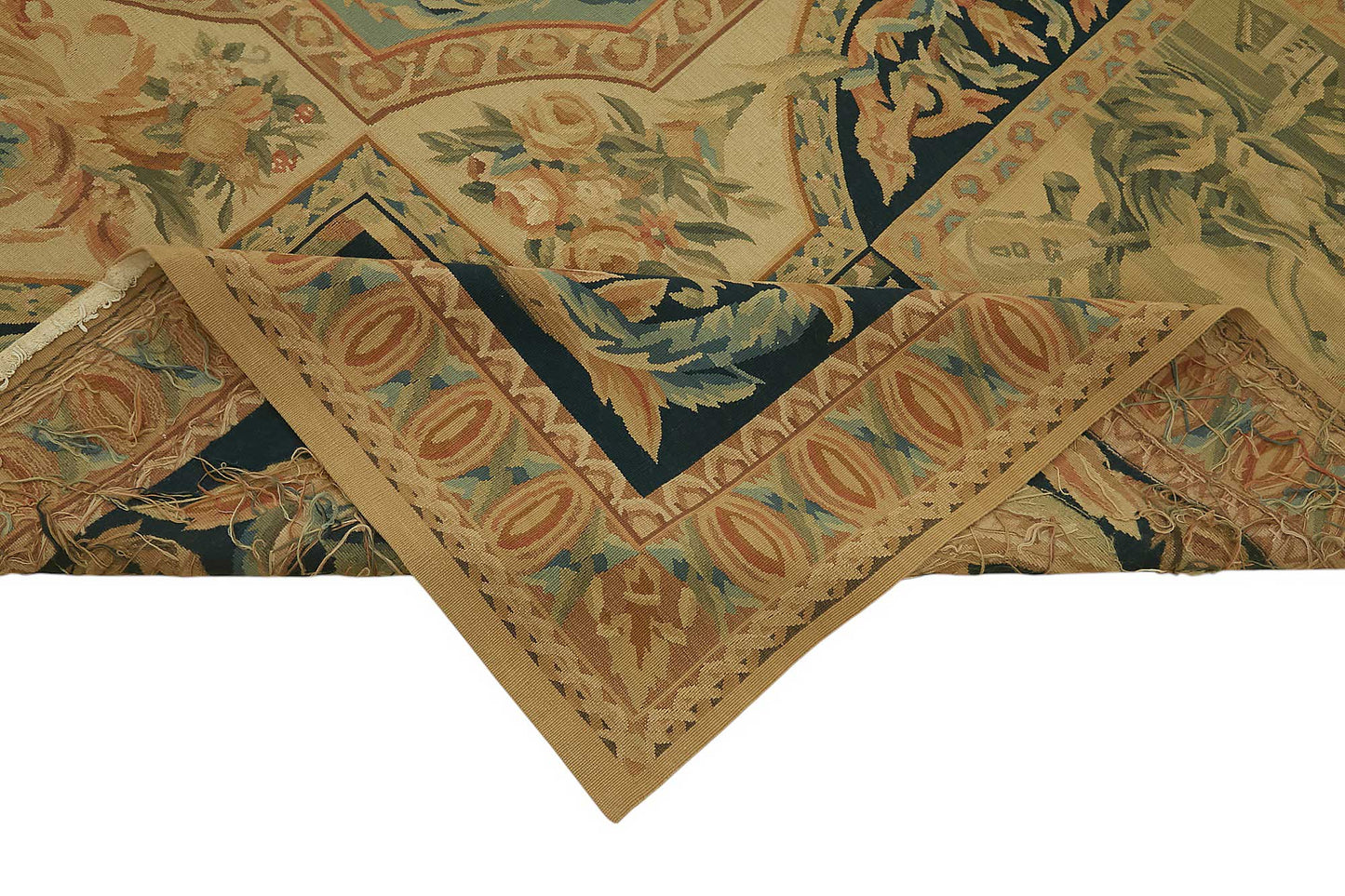 8x10 Floral Aubusson Kilim - 47423