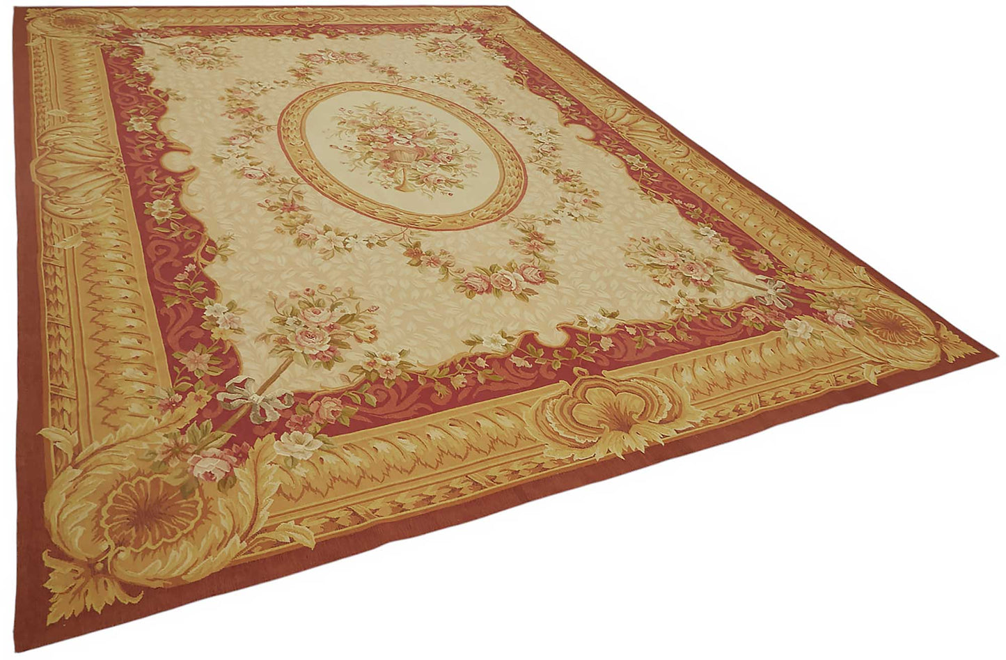 9x12 Floral Aubusson Kilim - 47426