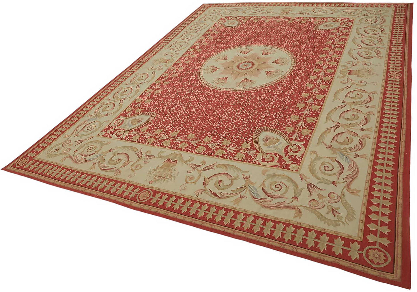 9x12 Floral Aubusson Kilim - 47427