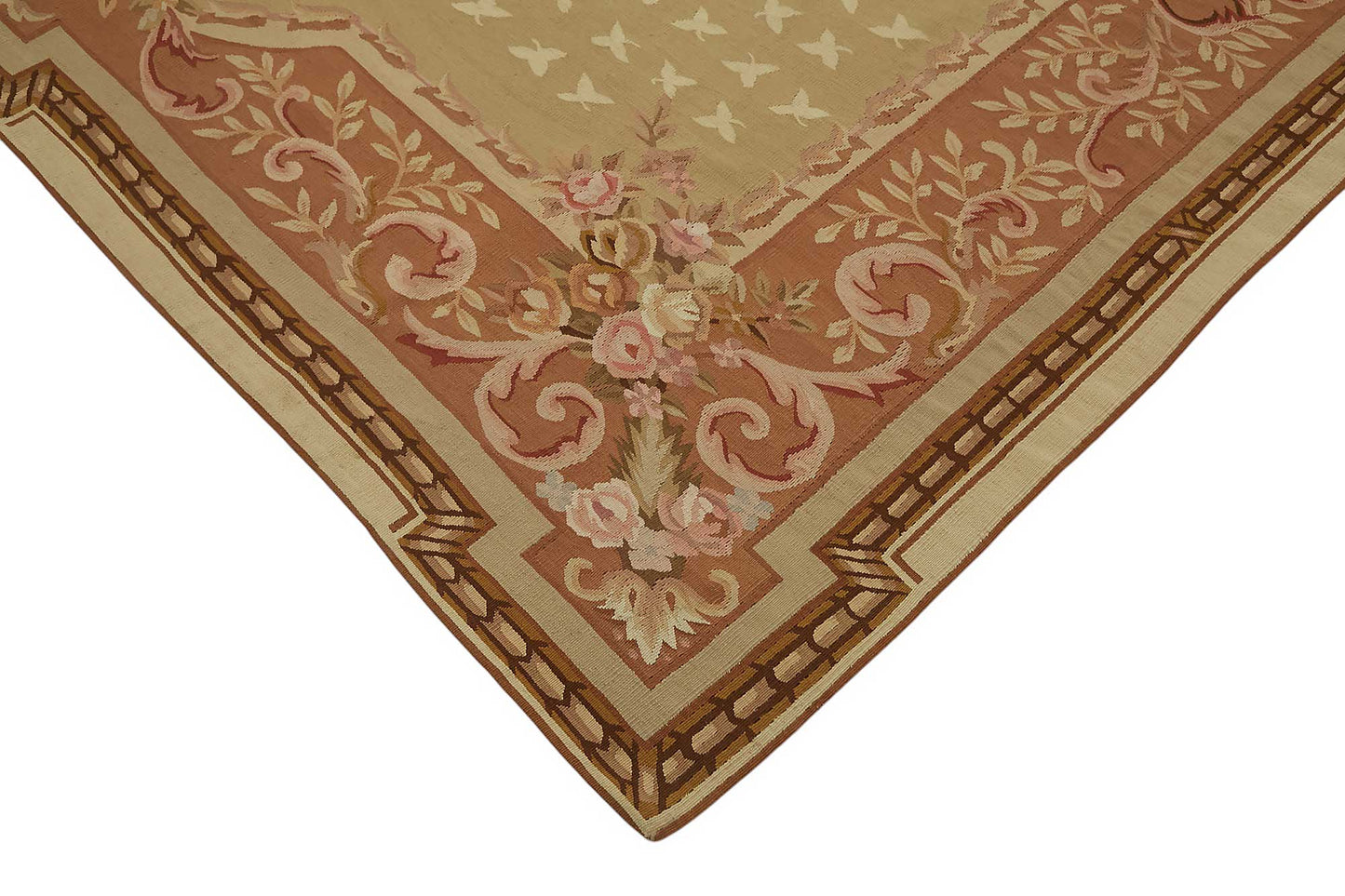 9x11 Floral Aubusson Kilim - 47428