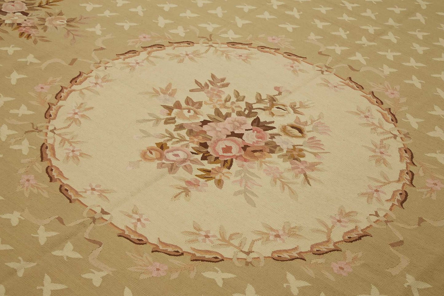 9x11 Floral Aubusson Kilim - 47428