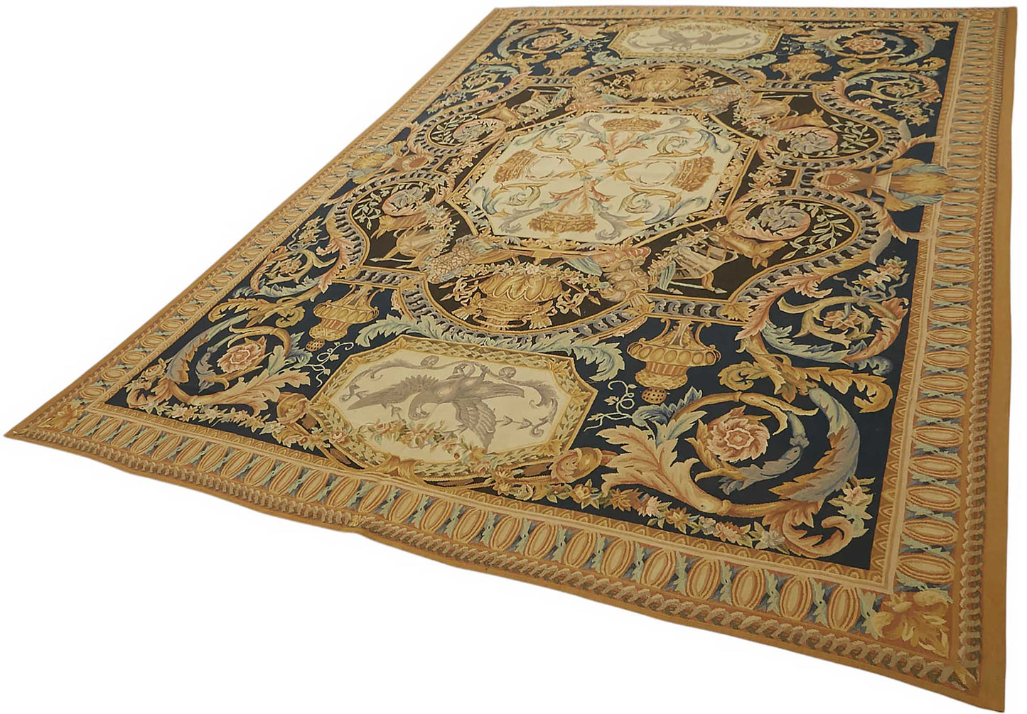 9x12 Floral Aubusson Kilim - 47429