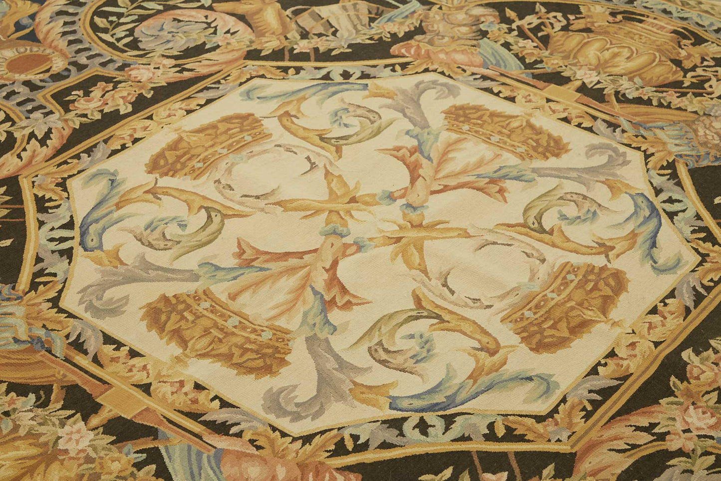 9x12 Floral Aubusson Kilim - 47429