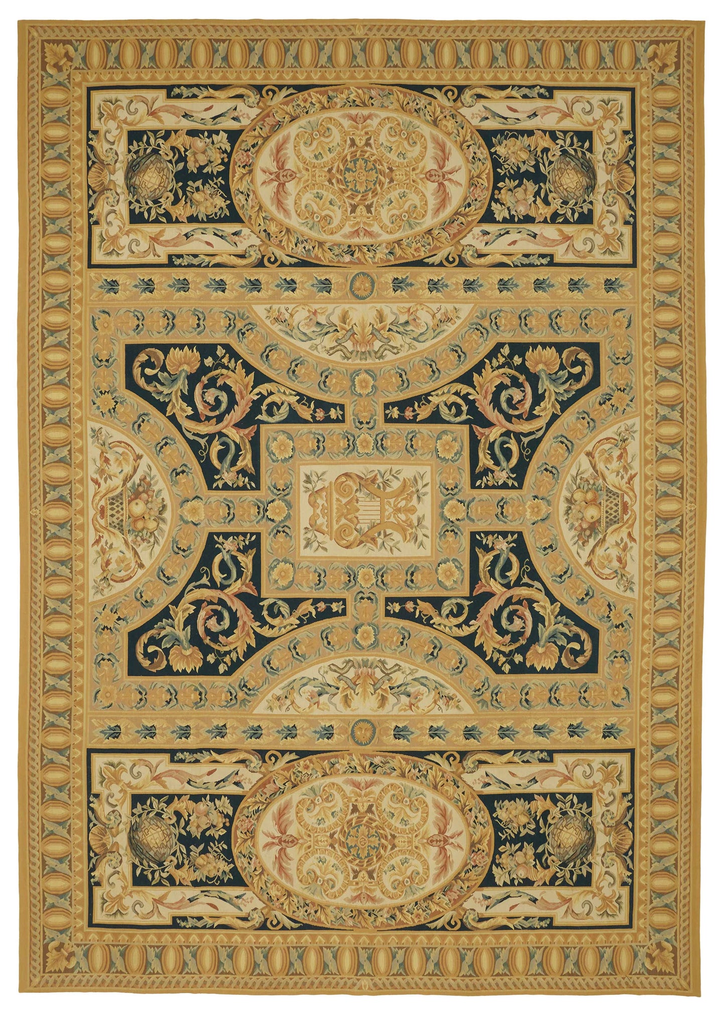 10x14 Floral Aubusson Kilim - 47433