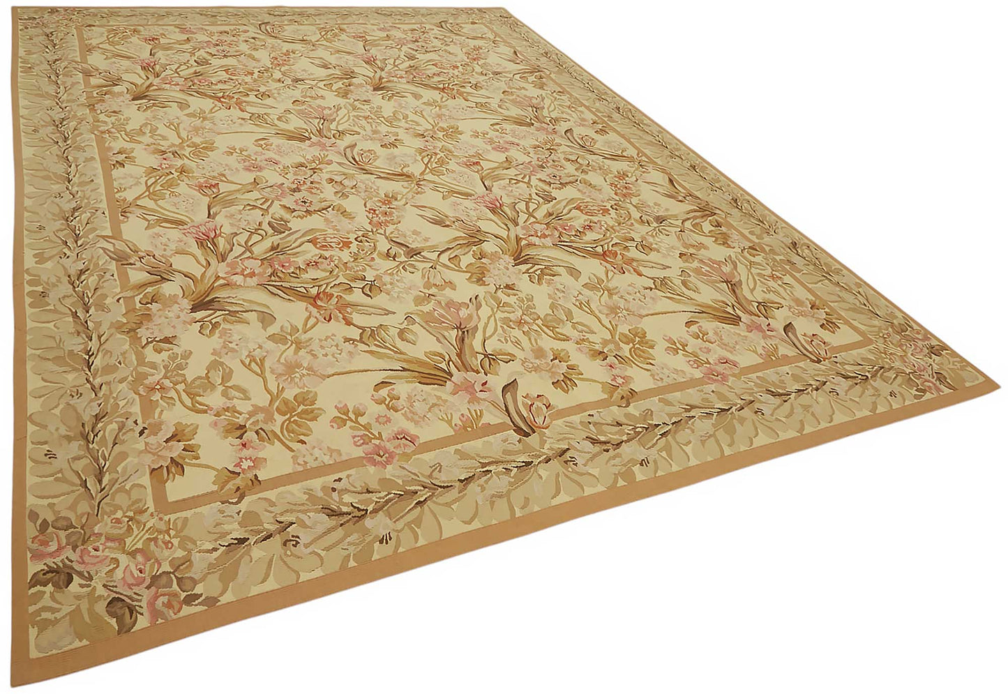 9x12 Floral Aubusson Kilim - 47434