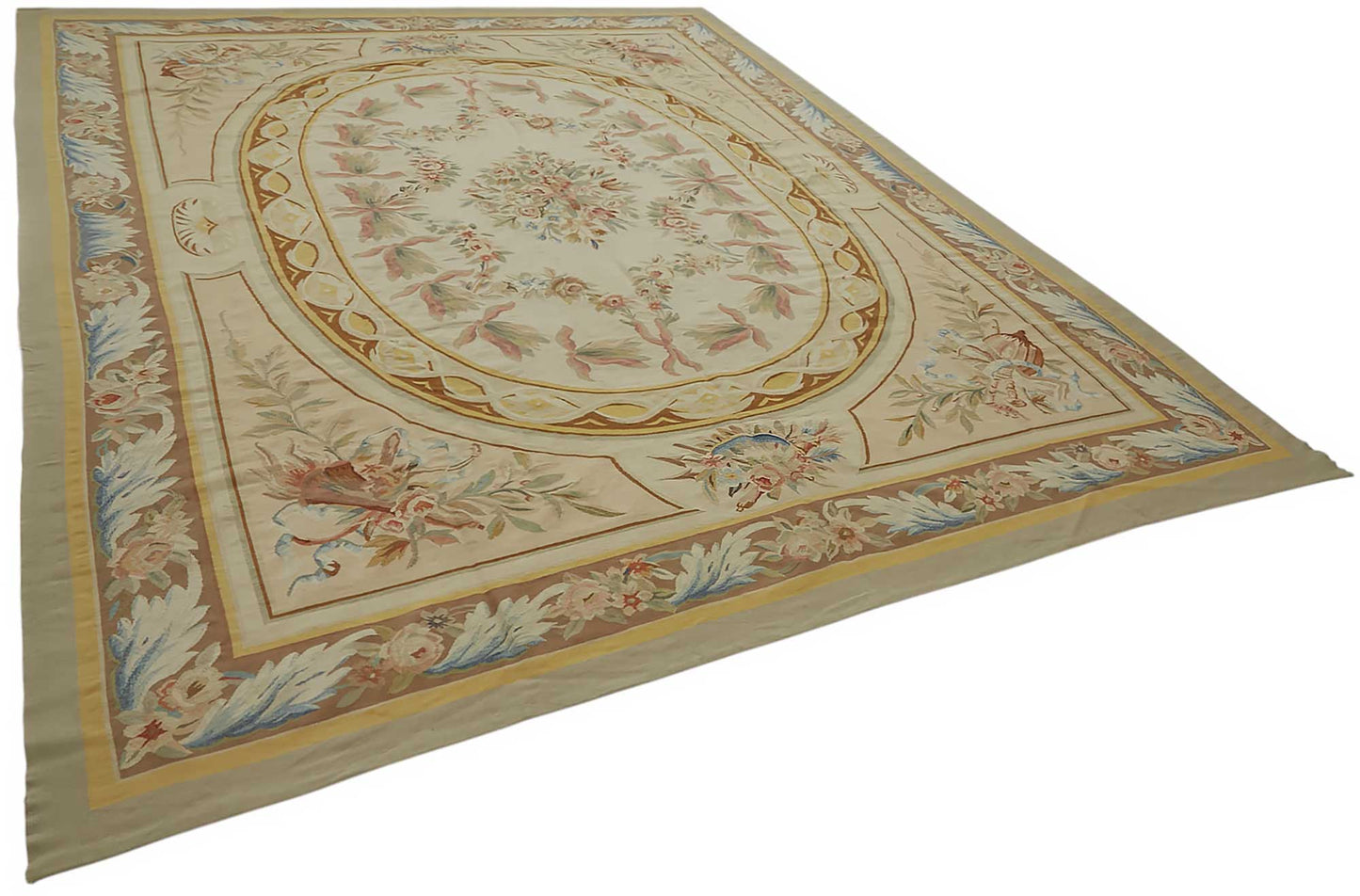 9x12 Floral Aubusson Kilim - 47436