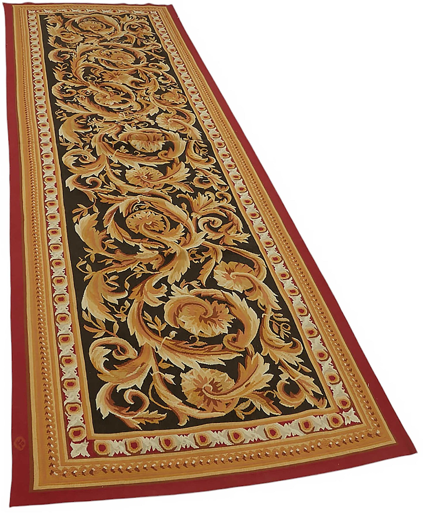 3x10 Floral Aubusson Kilim - 47441
