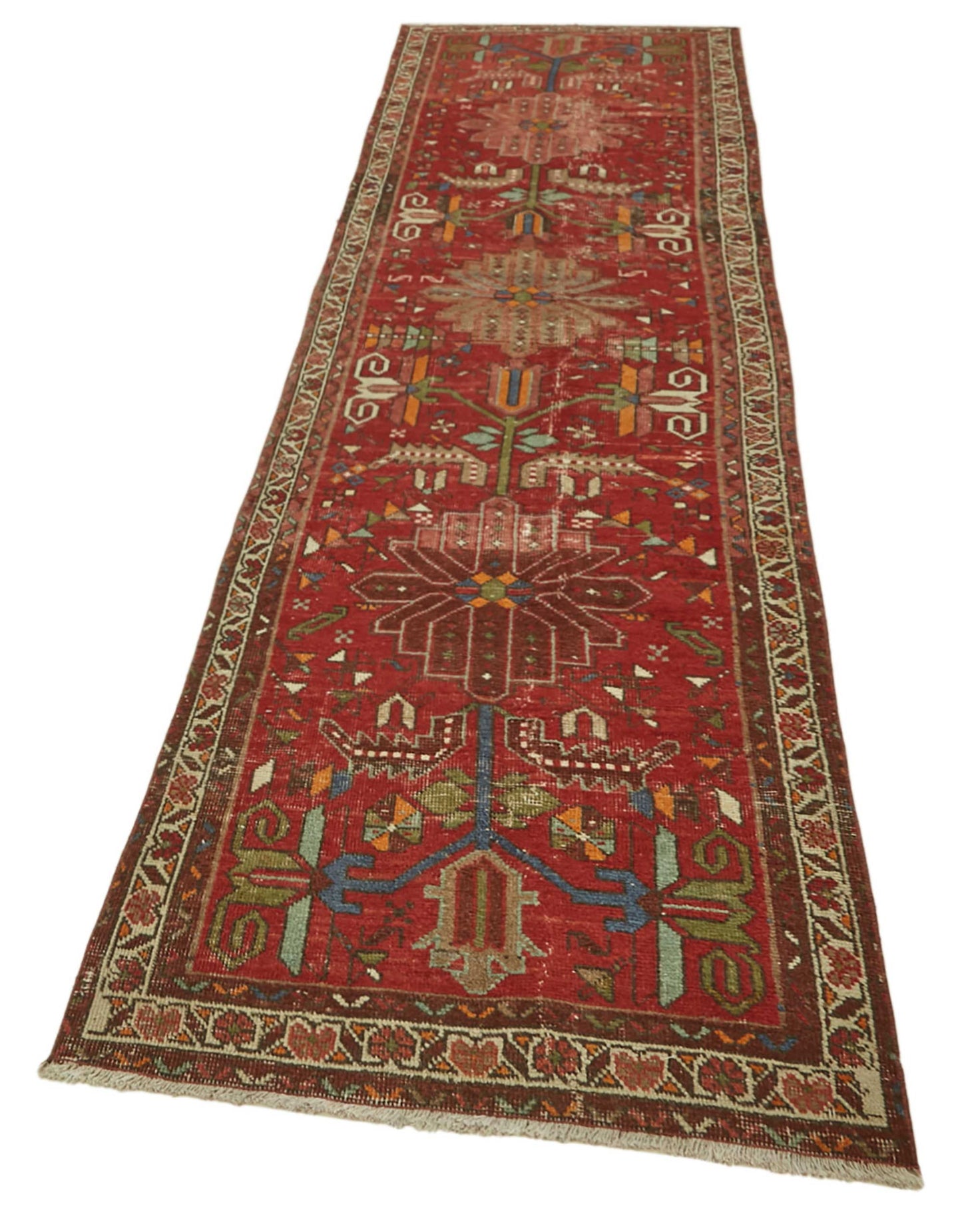3x13 Vintage Hand-Knotted Rug - 47537