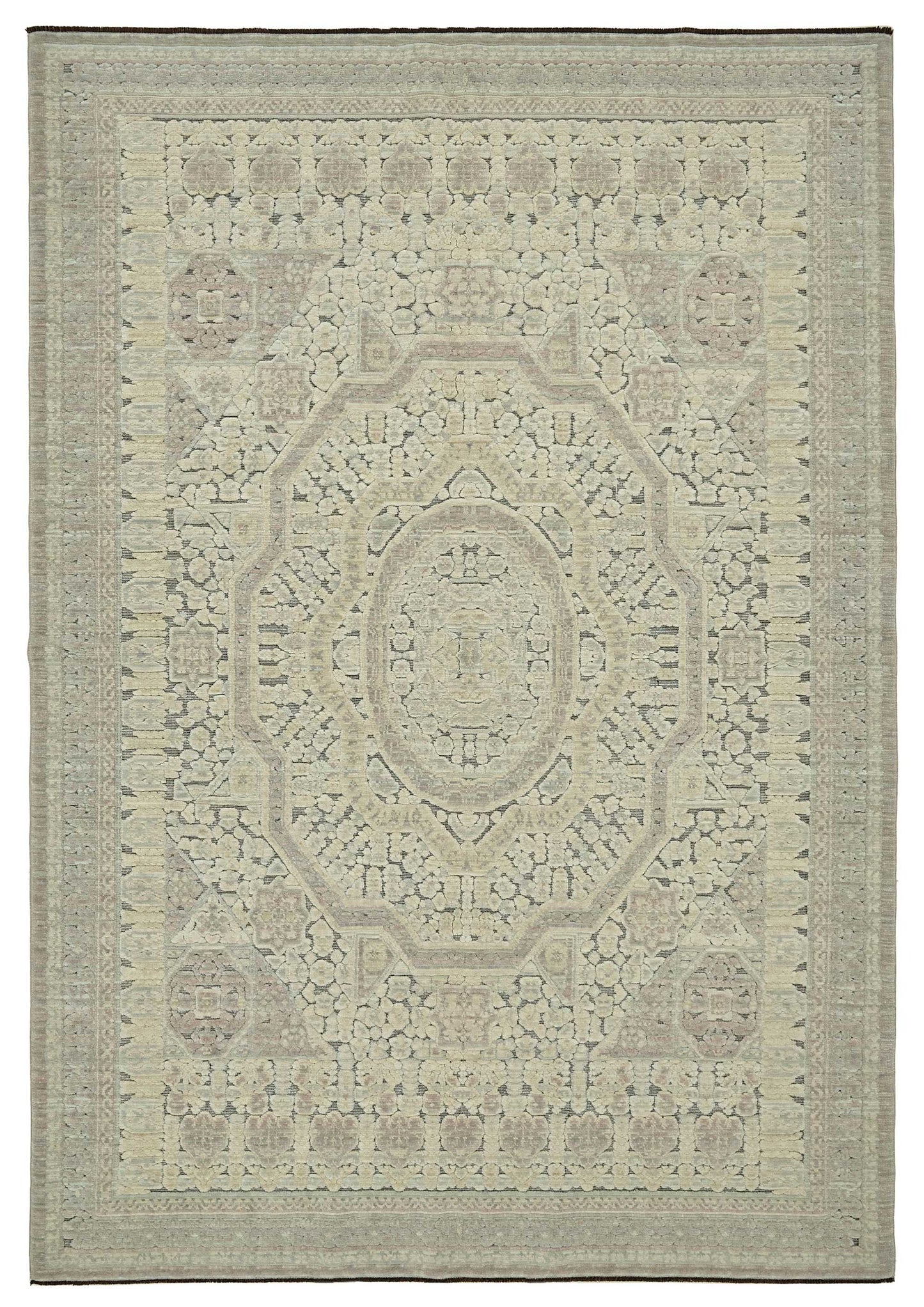 7x10 Hand-Knotted Wool Oushak Rug - 47694