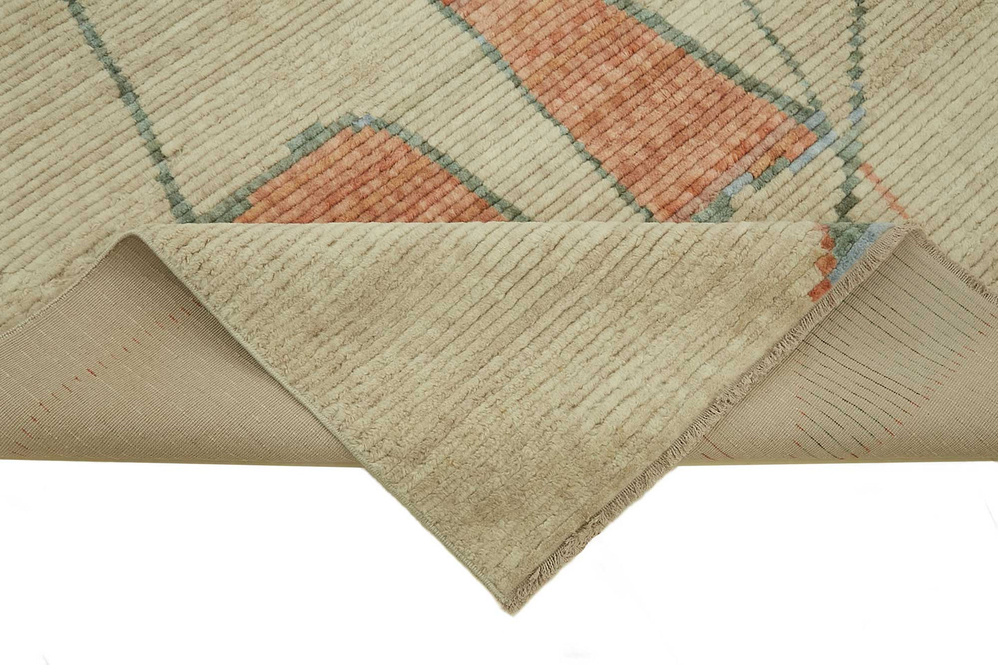 7x10 Hand-Knotted Wool Oushak Rug - 47700