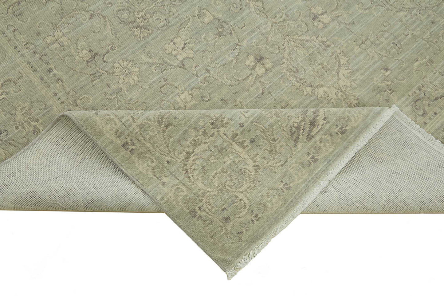 7x10 Hand-Knotted Wool Oushak Rug - 47706