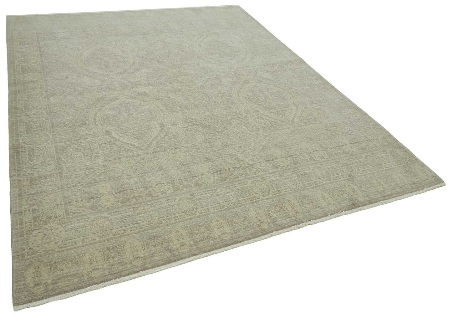 8x10 Hand-Knotted Wool Oushak Rug - 47714