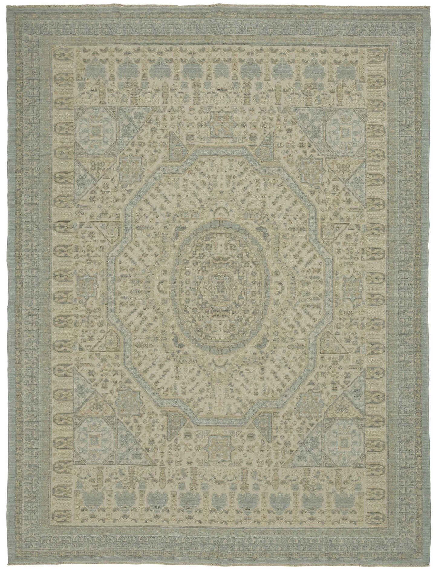 8x11 Hand-Knotted Wool Oushak Rug - 47716