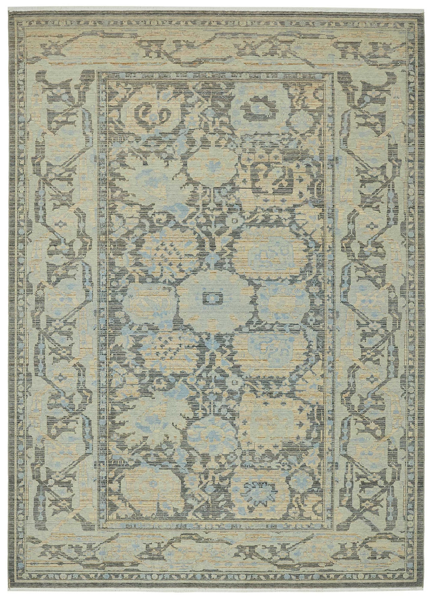 8x11 Hand-Knotted Wool Oushak Rug - 47725