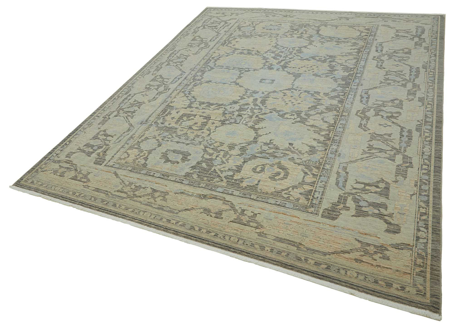 8x11 Hand-Knotted Wool Oushak Rug - 47725