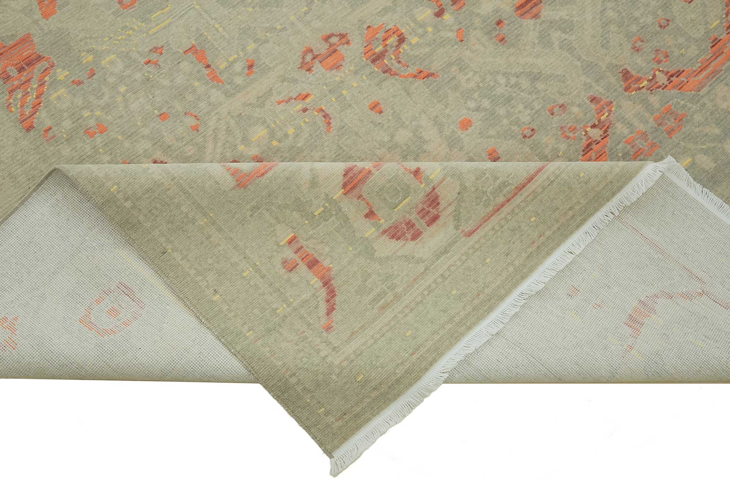 8x11 Hand-Knotted Wool Oushak Rug - 47727