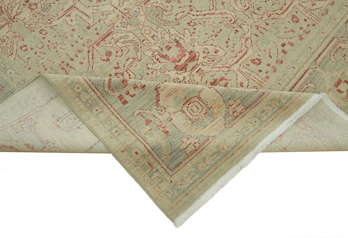 8x11 Hand-Knotted Wool Oushak Rug - 47728