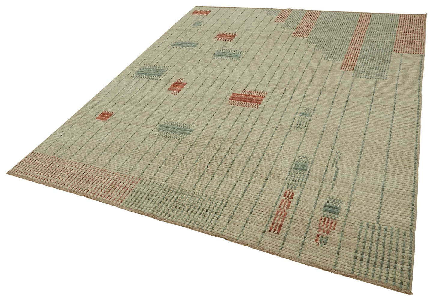 8x10 Hand-Knotted Wool Oushak Rug - 47741