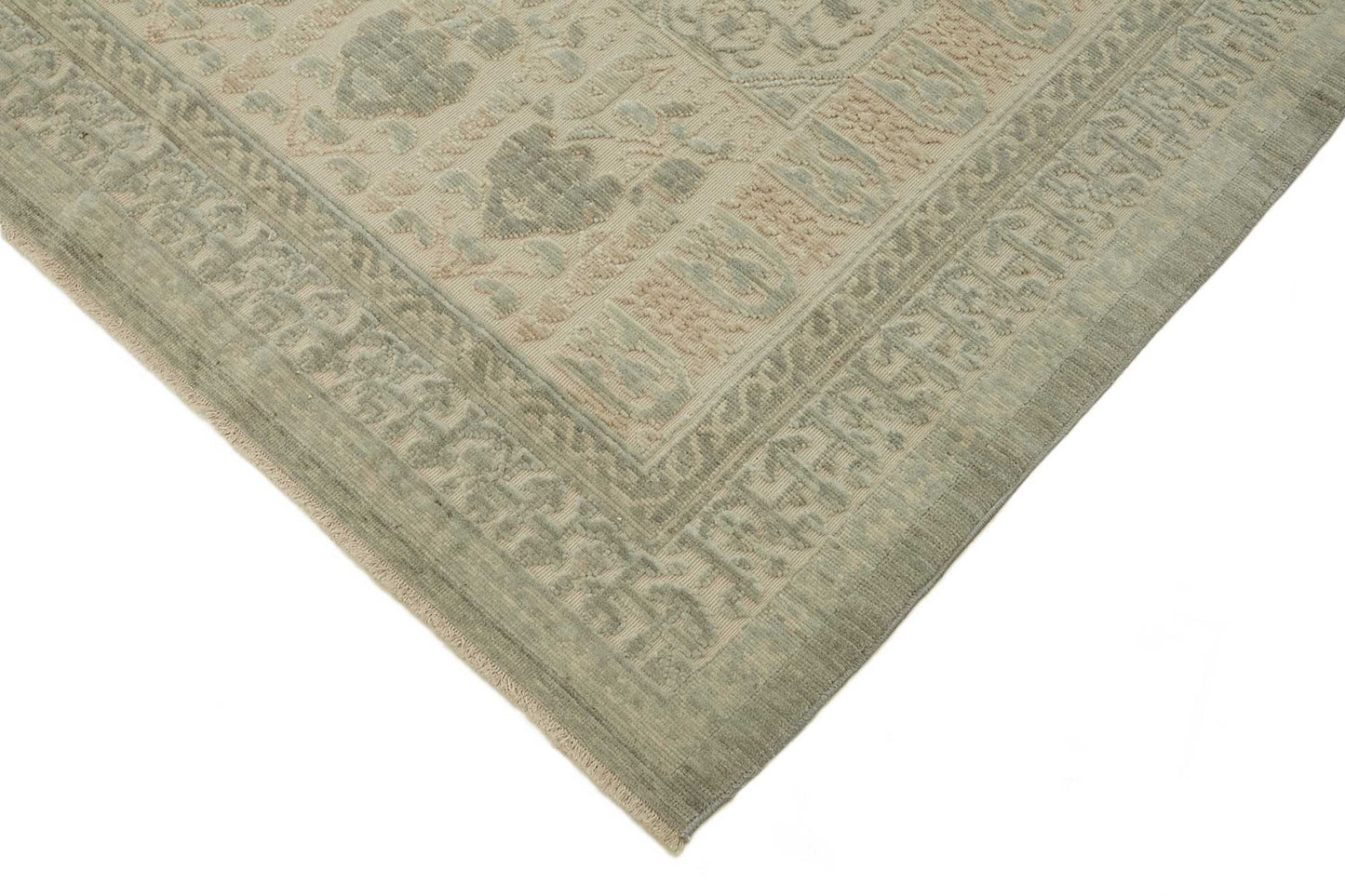 8x11 Hand-Knotted Wool Oushak Rug - 47751