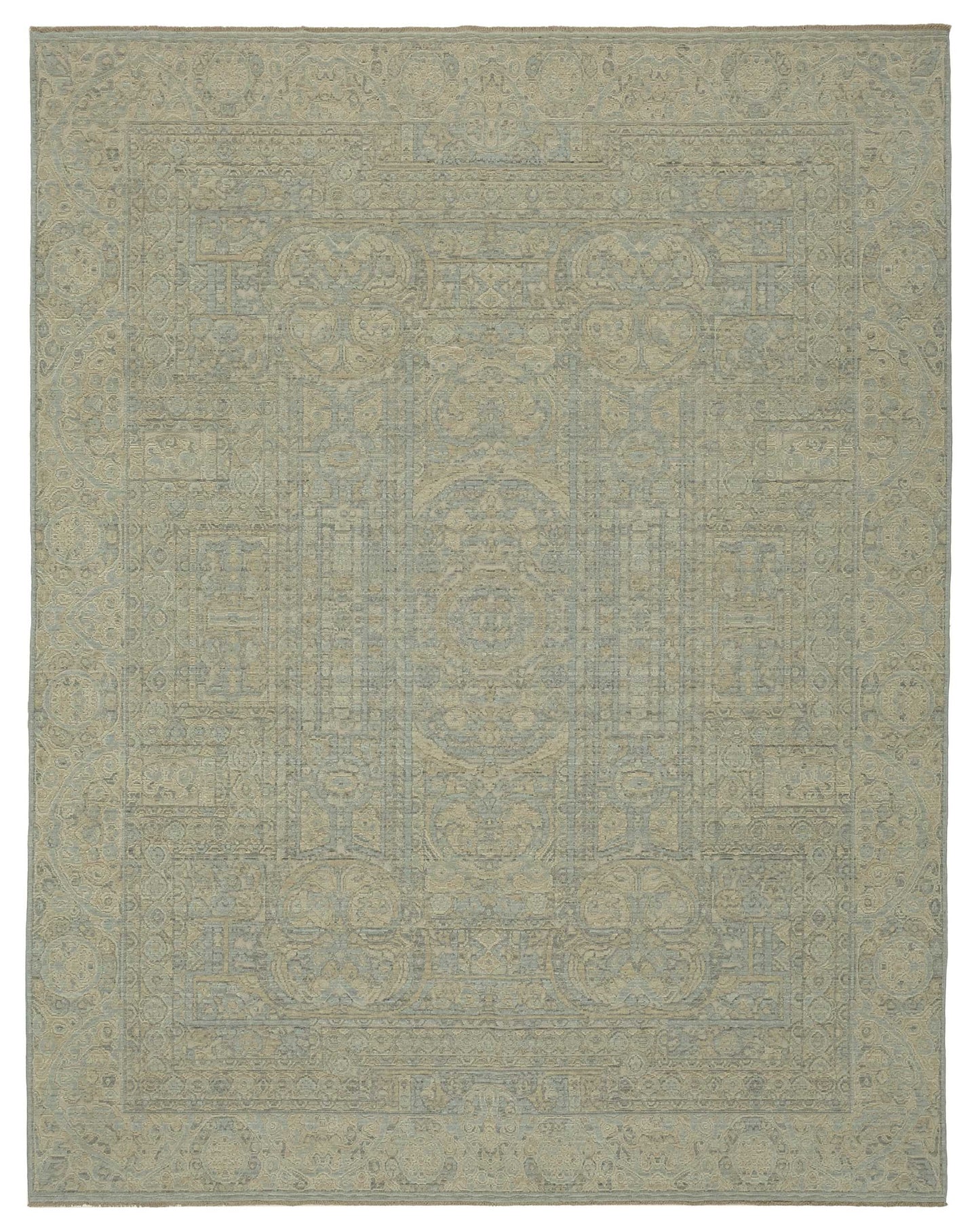 9x11 Hand-Knotted Wool Oushak Rug - 47756