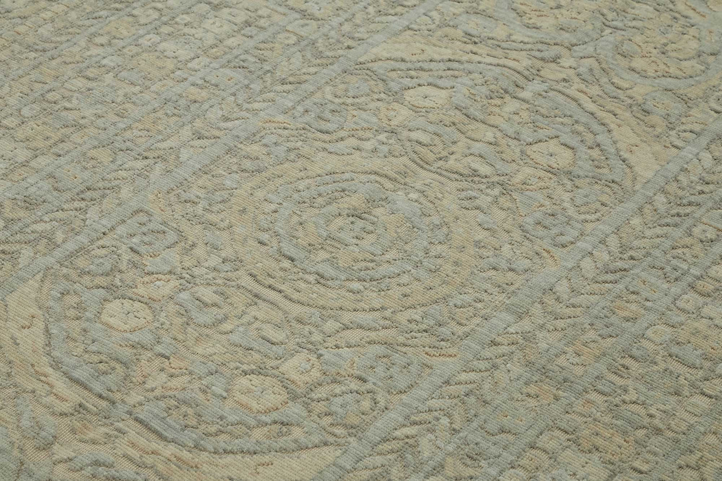 9x11 Hand-Knotted Wool Oushak Rug - 47756